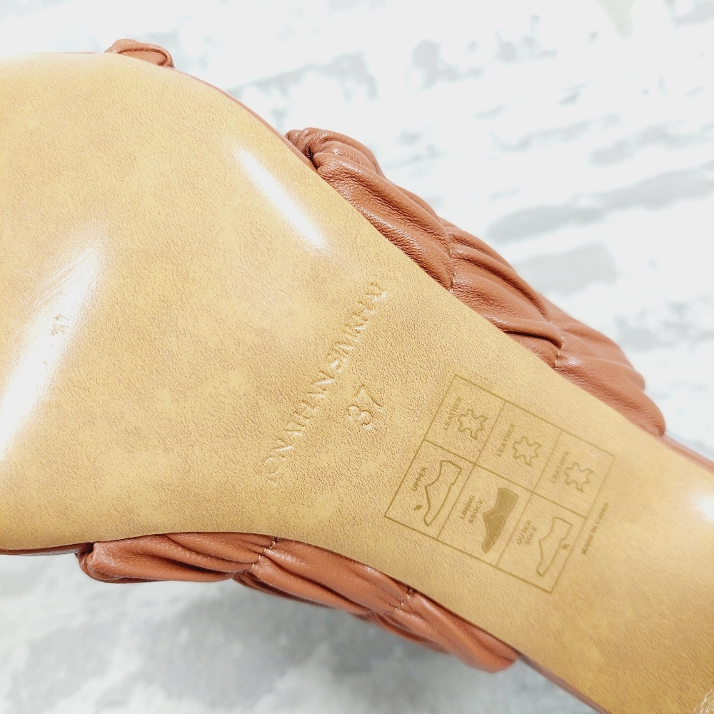 New Jonathan Simkhai Felix Elastic Leather Slip On Mules B516 - Picture 10 of 12